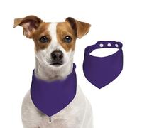Deep Purple Double Sided Dog Bandanas - Cotton Reversible Pet Scarf for Small Large Dogs - Unique Print Puppy Accessories