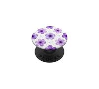 Deep Purple Lavender Watercolor Blossoms Floral Flowers PopSockets Adhesive PopGrip