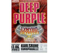 DEEP Purple Lynyrd Skynyrd Tour Karlsruhe 13/06/ 2003 -Poster