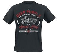 DEEP PURPLE Men's Speed King T-Shirt, Black, XX-Large