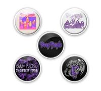 Razamataz Button Badge Set – Deep Purple Official – 5 x 25mm Badges