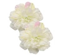 ( Deep purple, One size) Pack of 2 Artificial Floral Curtain Holder Buckles Elegant Window Drapery Tiebacks Clips Clamp Window Accessories Decors Beige