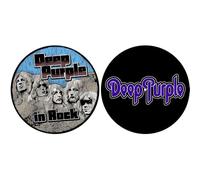 Deep Purple Turntable Slipmats, 30cm Diameter, Set of 2, In Rock and Logo Design