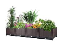 Deep Raised Garden Bed for Vegetables, Flowers & Herbs, Elevated Planters Box with Drainage Holes for Outdoor Gardening