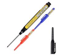 Deep Reach Marker Pens - Long Nib Fast Drying, Waterproof Construction Tool | Automotive Marking Pen, Door Lock Installation, Permanent Marking, Industrial Construction Sites Accessories