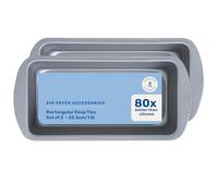 Deep Rectangular Lightweight Air Fryer Non-Stick Ideal for Roasting & Baking (2)