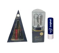 Deep Red Lip gloss & Lip Stick 5 piece manicure set 1 OF EACH item as Pic With Free Orignial Lip Balm