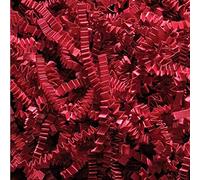 Deep Red Shredded Kraft Paper Shred (Zigzag/Crinkle cut) for gift box/hamper fill (300g)