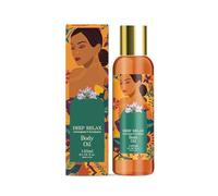 Deep Relax Body Oil with Lemongrass & Eucalyptus | Ayurvedic Massage Oil for Stress Relief, Muscle Relaxation & Skin Hydration | Lightweight & Fast Absorbing (120ml)