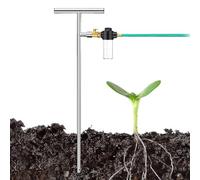Deep Root Waterer - With Fertilizer Bottle, Tree Watering System | Stainless Steel Tree Root Feeder, With T-Handle And Valve Roots Waterer, Fertilizer Bottle