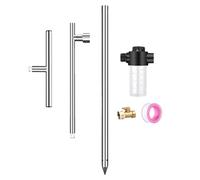 Deep Root Watering Tool, Stainless Steel Deep Root Tree Watering Wand, Tree Root Feeder With Fertilizer Bottle, Root Irrigator With T-Handle And Valve, For Outdoor Garden Irrigation System