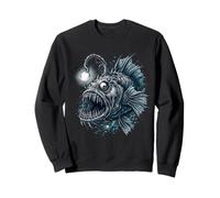 Deep Sea Anglerfish Bioluminescent Fish Ocean Creature Art Sweatshirt