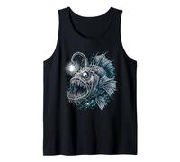 Deep Sea Anglerfish Bioluminescent Fish Ocean Creature Art Tank Top