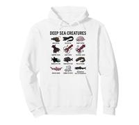 Deep Sea Creatures - Abyssal Ocean Species Chart Science Pullover Hoodie