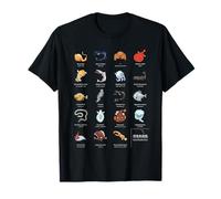 Deep Sea Creatures Chart Shirt Ocean Animals Vol.3 White T-Shirt