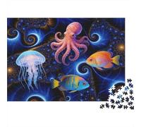 Deep-sea Creatures Jigsaw Puzzles for Adults Interesting Puzzles 1000 Pieces Educational Games for Adults Gifts 38x26cm/1000pcs