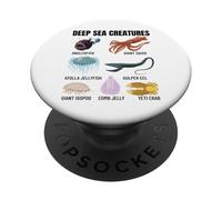 Deep Sea Creatures Ocean Biology Marine Life Oceanography PopSockets Adhesive PopGrip