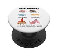 Deep Sea Creatures Ocean Biology Marine Life Oceanography PopSockets Adhesive PopGrip