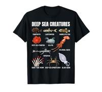 Deep Sea Creatures Ocean Biology Marine Life Oceanography T-Shirt
