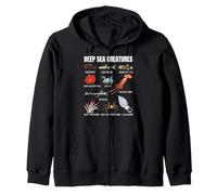 Deep Sea Creatures Ocean Biology Marine Life Oceanography Zip Hoodie