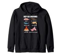 Deep Sea Creatures Ocean Biology Marine Life Oceanography Zip Hoodie