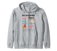 Deep Sea Creatures Ocean Biology Marine Life Oceanography Zip Hoodie