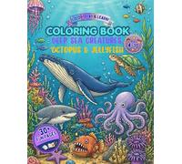 Deep Sea Creatures, Octopus & Jellyfish Coloring Book: Mysterious and Fun Ocean Floor Designs for Kids (Ocean Explorers)