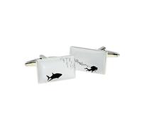 Deep Sea Diver & Shark Cufflinks Presented in a Box