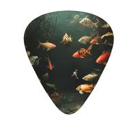Deep sea fish pond Guitar picks in thin, medium, and thick sizes, 12-piece set, suitable for electric guitar and various instruments
