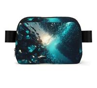 Deep-sea fish Square-Shaped Waist Bag with Durable Polyester and Adjustable Strap for Unisex Use