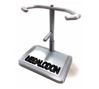 Deep Sea Fossils 3D Printed Megalodon Shark Tooth Display Stand with Plaque (Silver w/Plaque, 1-3/4")