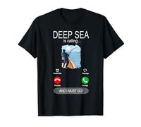 Deep Sea is calling - Fishing Rod - Deep Sea Fishing T-Shirt
