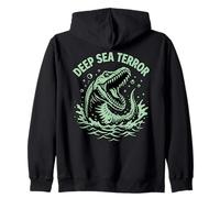 Deep Sea Terror Mosasaurus Prehistoric Marine Monster Zip Hoodie