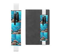 Deep Sea Whales Diary pencil pouches, PVC pen holders and pen holders with elastic bands, and bookmarks are the best gift choices., White, One Size