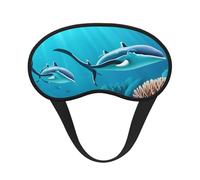 Deep Sea Whales It is a Black-Rimmed Eye mask. The Soft Eye mask can Improve Sleep Quality and is Suitable for Indoors, Outdoors and Traveling.