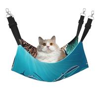 Deep Sea Whales Large Pattern pet Hammock - Sleeping Hammock for Cats, Ferrets, Puppies, Rabbits, Small Animals