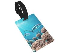 Deep Sea Whales Prints Luggage Tags are Lightweight Easy to Use and Quick to Identify for Travel Suitcases, and Duffel Bags.
