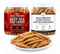 Deep Sea Yellow Croaker Fish Crispy Snack (Original+Spicy Flavor 200g) | High-Protein Ready-To-Eat Deep-Sea Fish Crisps, Golden Fishs Crisps Snack, Natural Seafood Snack