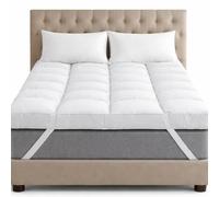 Deep Sleep Hotel Quality Mattress Topper 10cm / 4 Inch Thick - Hypoallergenic Quilted 1000 GSM, Machine Washable, (4FT)