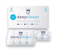 Deep Sleeps Silicone Ear Plugs for Sleeping - 8 Pairs Soft Reusable Mouldable Earplugs, Noise Reduction for Snoring, Travel, Camping & Side Sleepers