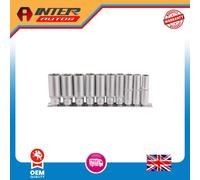 Deep Socket Set on Metal Rail, 3/8" Sq. Dr. (10 Piece) 16401