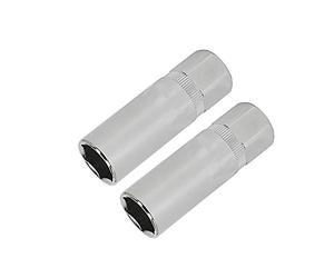 Deep Socket Vogueing Tool 2Pcs 65MM Long Spark Plug Socket Set for Removing The 6-Point Spark Plugs from Certain, Compatible Vehicles (1/2", 21MM)