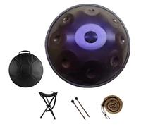 Deep Sound Handpan Drum in D Minor 10 Note 432Hz Perfect for Yoga & Mtat Premium Steel Percuss Instrument for Musicians & Adults (Dark Purple)