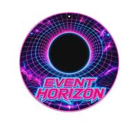 Deep Space Astrophysics Black Hole Boundary Metal Tin Sign Plaque Wall Decor for Cafe, Man Cave, Club Bar, Office, Home Garden Round Metal Poster 8x8Inch
