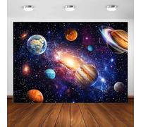 Deep Space Planet Photography Backdrop Universe Nebula Background Purple Night Sky Milky Way Stars For Kid Birthday Party Decor 200x140CM