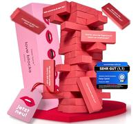 Deep Speak Wobble Tower Game Adults - Love Blocks, the Couple Game for Deep Conversations & Date Game Ideas, Gift for Him and Her, Board Games for Couples