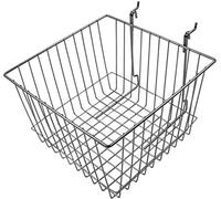 Deep Square Multifit Basket - W300mm / 12″. slatwall accessories (1 X 12 X 12 X 8 (MEDIUM) BASKET)