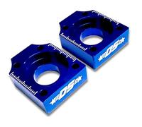 Deep State Blue 15mm Pit Bike Chain Tensioner Blocks - Block Type, For 15mm Spindles/Axles, Includes 2 Tensioners, Durable and Stylish Design for Pit Bikes, Perfect for Chain Adjustment
