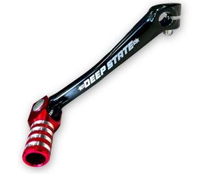 DEEP STATE Red Pit Bike Gear Shifter - CNC Folding Tip, Official Replacement, Not for Extended Lever Type, Check Compatibility with Your Current Shifter