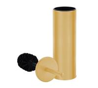 Deep & Sturdy Toilet Bowl Brush with Holder - Durable Scrubbing - Toilet Cleaners - Household Essentials - Bathroom Cleaner - Cleaning Supplies - Household Supplies, Painted Satin Gold